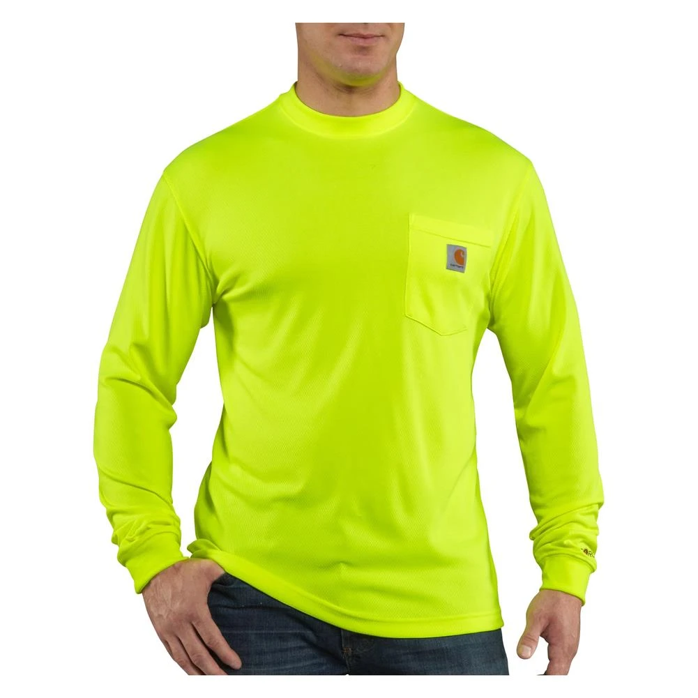 Men's Carhartt Force Hi-Vis Color Enhanced Long Sleeve T-Shirt 2 Men's Carhartt Force Hi-Vis Color Enhanced Long Sleeve T-Shirt - Image 2