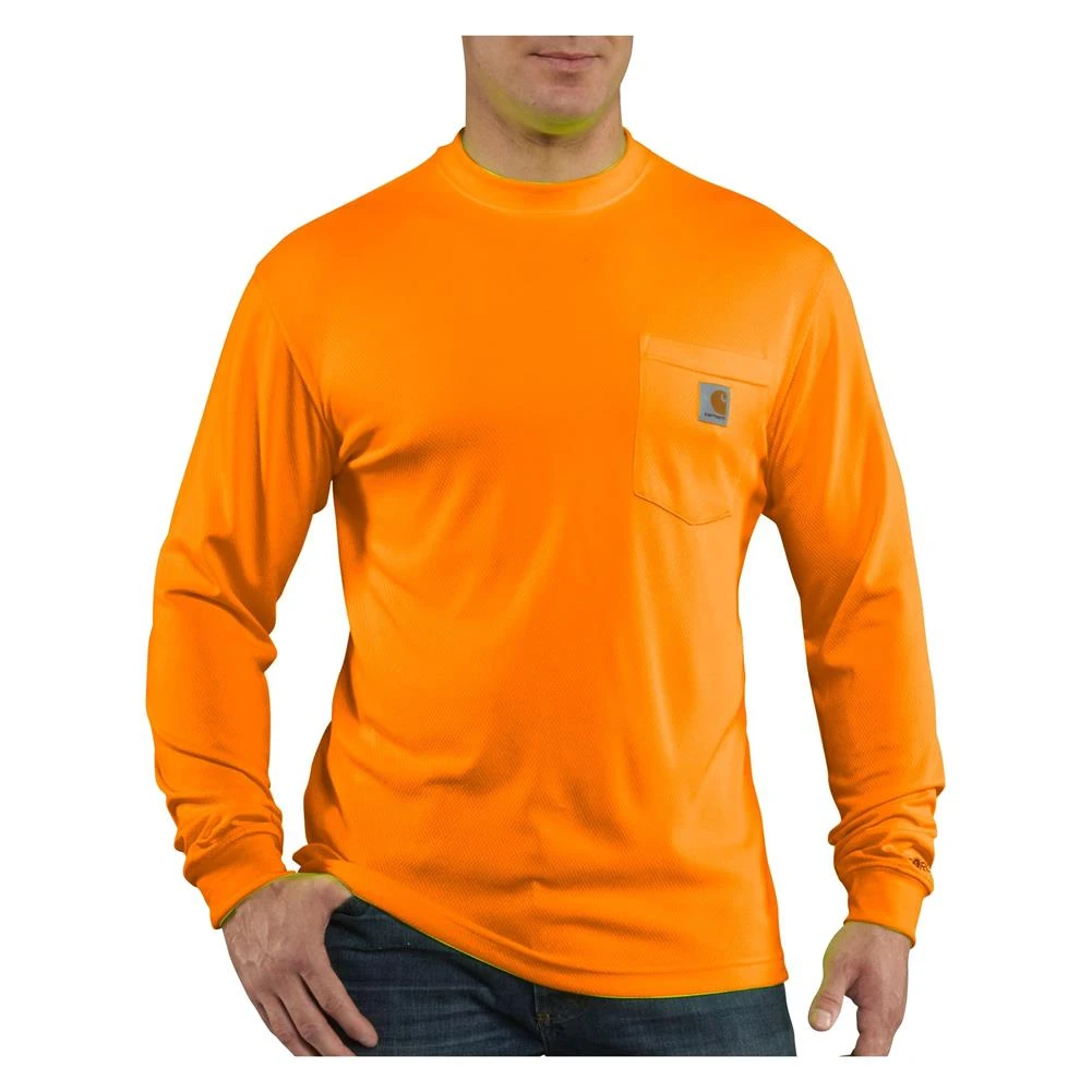 Men's Carhartt Force Hi-Vis Color Enhanced Long Sleeve T-Shirt 1 Men's Carhartt Force Hi-Vis Color Enhanced Long Sleeve T-Shirt