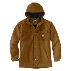 Men's Carhartt Heavyweight Hooded Shirt Jacket 3 Men's Carhartt Heavyweight Hooded Shirt Jacket -LaCrosse Store 0 1001 carhartt heavyweight hooded shirt jacket oiled walnut heather