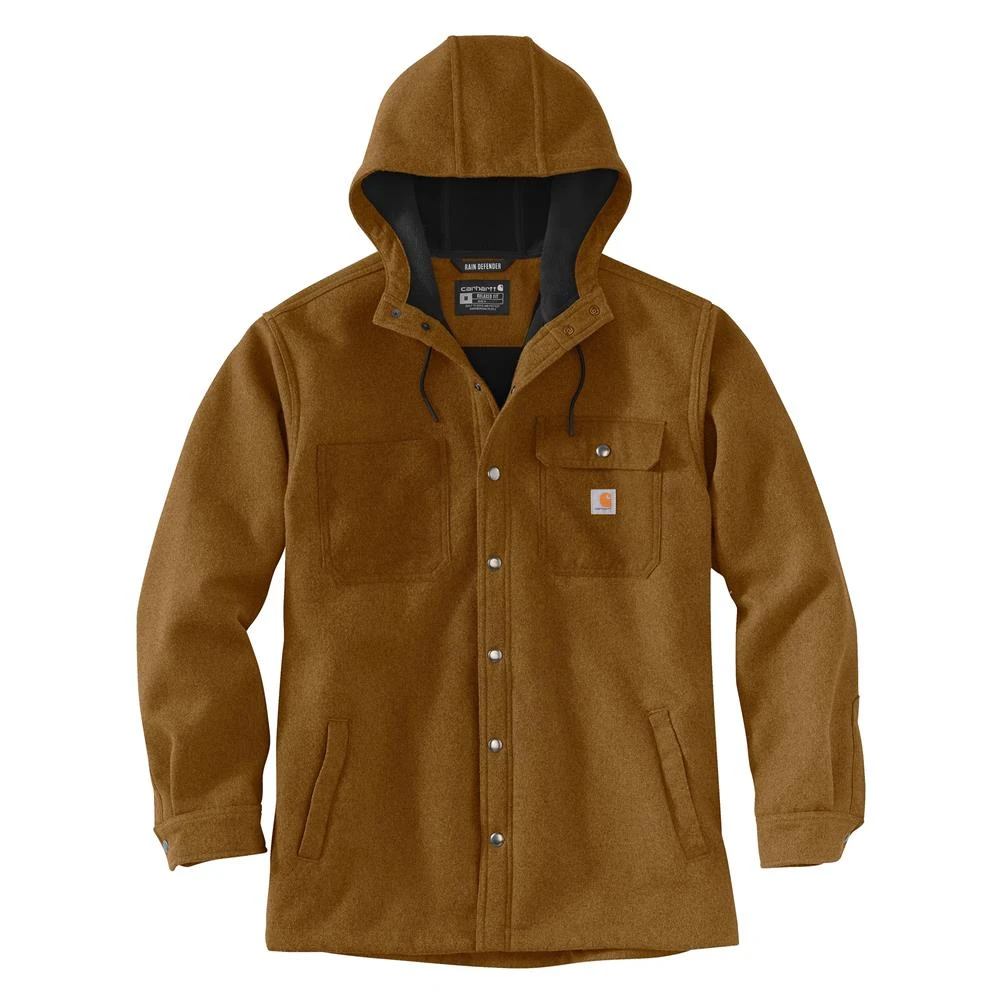 Men's Carhartt Heavyweight Hooded Shirt Jacket 2 Men's Carhartt Heavyweight Hooded Shirt Jacket - Image 2