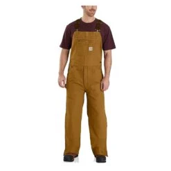 Men's Carhartt Loose Fit Washed Duck Insulated Bib Overalls