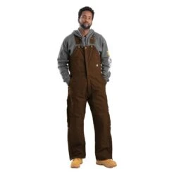 Men's Berne Workwear Deluxe Insulated Bib Overalls -LaCrosse Store 0 650 berne workwear deluxe insulated bib overalls bark