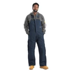 Men's Berne Workwear Deluxe Insulated Bib Overalls -LaCrosse Store 0 650 berne workwear deluxe insulated bib overalls navy