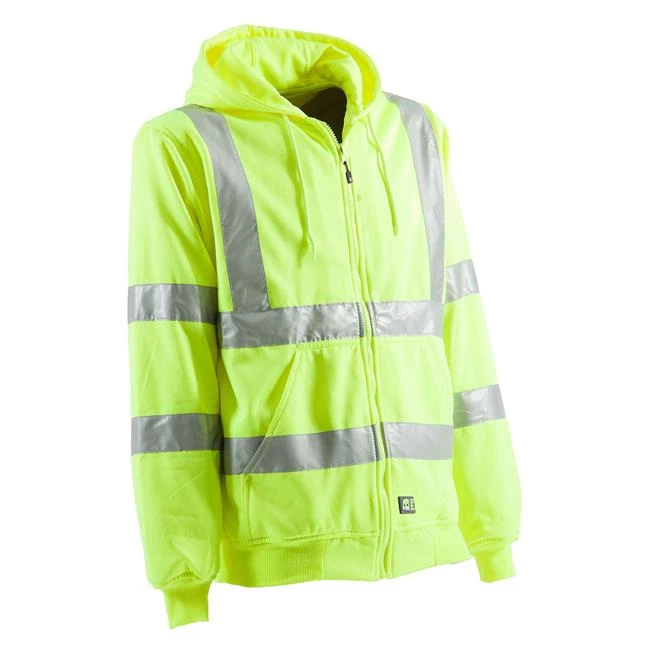 Men's Berne Workwear Hi-Vis Type R Class 3 Lined Hooded Sweatshirt 1 Men's Berne Workwear Hi-Vis Type R Class 3 Lined Hooded Sweatshirt