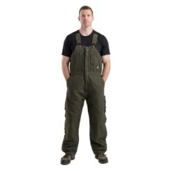 Men's Berne Workwear Original Washed Insulated Bib Overalls -LaCrosse Store 0 650 berne workwear original washed insulated bib overalls olive duck