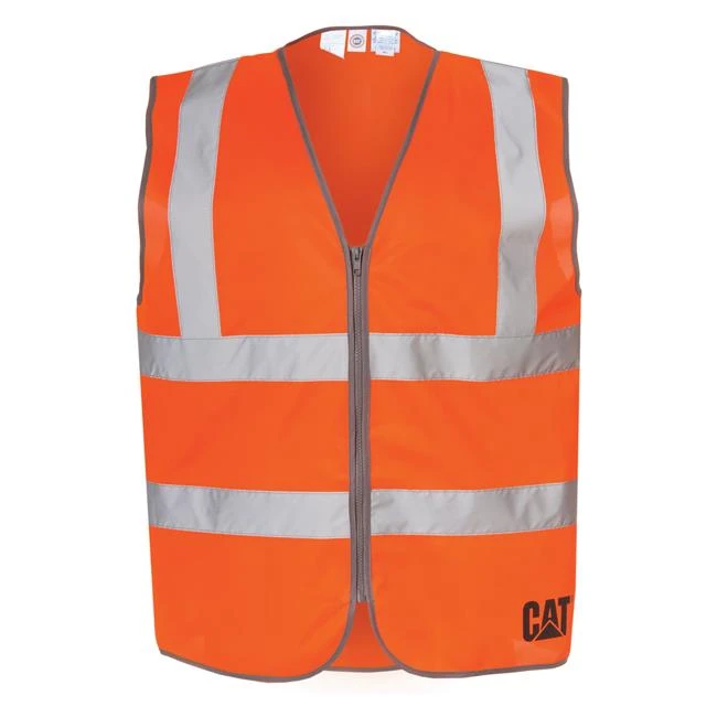 Men's CAT Hi-Vis Zip Vest 3 Men's CAT Hi-Vis Zip Vest - Image 3