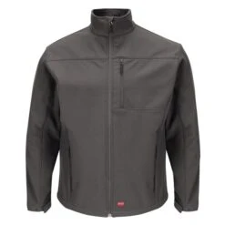 Men's Red Kap Deluxe Soft Shell Jacket -LaCrosse Store 0 650 red kap deluxe soft shell jacket charcoal
