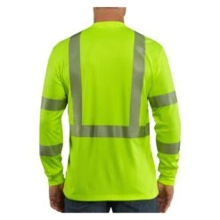 Men's Carhartt Force Hi-Vis Class 3 Long Sleeve T-Shirt -LaCrosse Store 1 1001 carhartt force hi vis class 3 long sleeve t shirt brite lime
