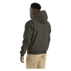 Men's Berne Workwear Original Washed Hooded Jacket - Quilt Lined -LaCrosse Store 1 650 berne workwear original washed hooded jacket quilt lined olive duck