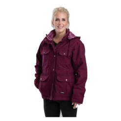 Women's Berne Workwear Washed Barn Coat - Quilted Flannel Lined -LaCrosse Store 1 650 berne workwear washed barn coat quilted flannel lined plum