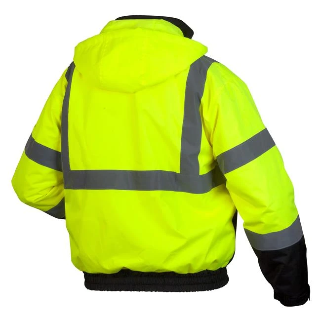 Men's Pyramex HI-Vis Lime Bomber Jacket 2 Men's Pyramex HI-Vis Lime Bomber Jacket - Image 2