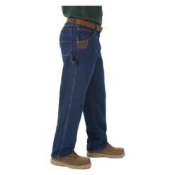 Men's Wrangler Riggs Relaxed Fit Ripstop Carpenter Jeans -LaCrosse Store 1 650 wrangler riggs relaxed fit denim carpenter jeans antique indigo