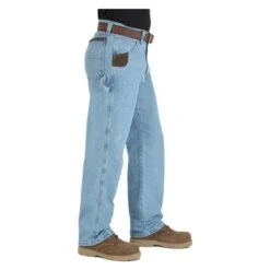 Men's Wrangler Riggs Relaxed Fit Ripstop Carpenter Jeans -LaCrosse Store 1 650 wrangler riggs relaxed fit denim carpenter jeans vintage indigo
