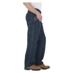 Men's Wrangler Riggs Relaxed Fit Denim Contractor Jeans -LaCrosse Store 1 650 wrangler riggs relaxed fit denim contractor jeans antique indigo