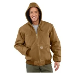 Men's Carhartt Quilted Flannel Lined Duck Active Jacket -LaCrosse Store 2 1001 carhartt quilted flannel lined duck active jacket carhartt brown