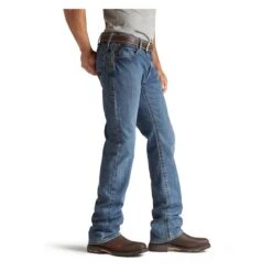 Men's Ariat FR M4 Relaxed Basic Boot Cut Jeans -LaCrosse Store 2 650 ariat fr m4 relaxed basic boot cut jeans flint