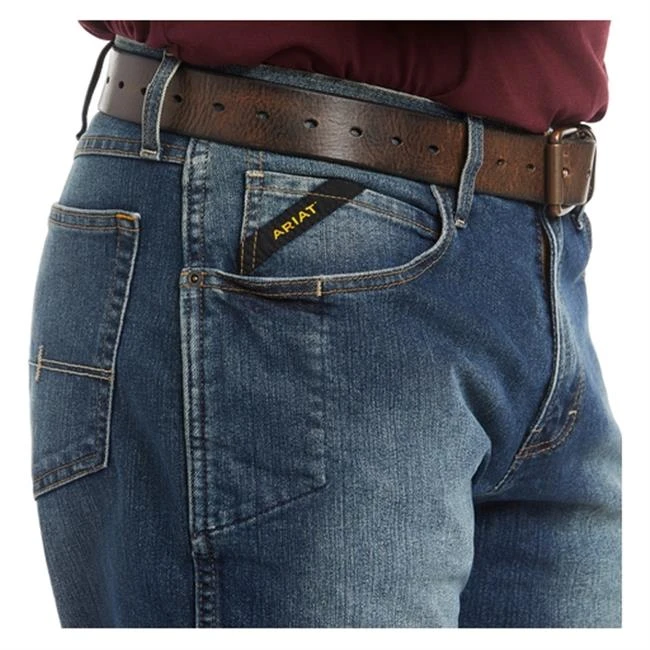 Men's Ariat Rebar M3 Loose DuraStretch Basic Stackable Straight Leg Jeans 3 Men's Ariat Rebar M3 Loose DuraStretch Basic Stackable Straight Leg Jeans - Image 3