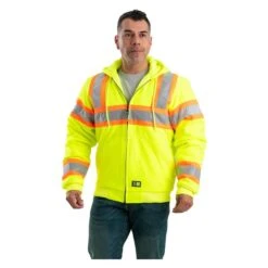 Men's Berne Workwear Hi-Vis Type R Class 3 Hooded Active Jacket 5 Men's Berne Workwear Hi-Vis Type R Class 3 Hooded Active Jacket -LaCrosse Store 2 650 berne workwear hi vis type r class 3 hooded active jacket yellow