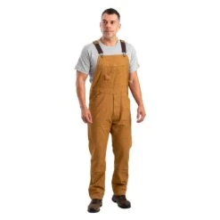Men's Berne Workwear Highland Flex Unlined Duck Bib Overalls -LaCrosse Store 2 650 berne workwear highland flex unlined duck bib overalls brown duck