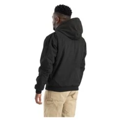 Men's Berne Workwear Original Washed Hooded Jacket - Quilt Lined -LaCrosse Store 2 650 berne workwear original washed hooded jacket quilt lined black