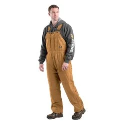 Men's Berne Workwear Original Washed Insulated Bib Overalls -LaCrosse Store 2 650 berne workwear original washed insulated bib overalls brown duck