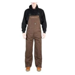 Men's Berne Workwear Unlined Washed Duck Bib Overalls -LaCrosse Store 2 650 berne workwear unlined washed duck bib overalls bark