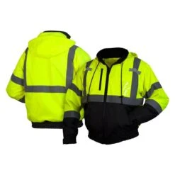 Men's Pyramex HI-Vis Lime Bomber Jacket 5 Men's Pyramex HI-Vis Lime Bomber Jacket -LaCrosse Store 2 650 pyramex hi vis lime bomber jacket lime