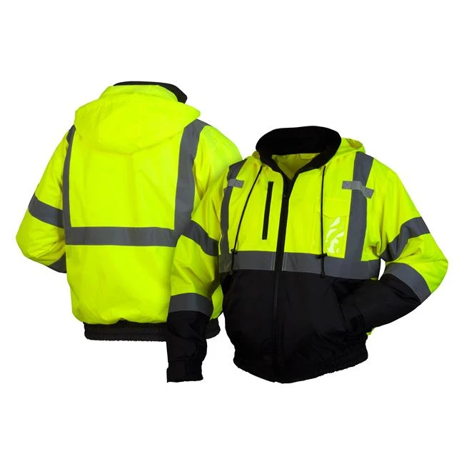 Men's Pyramex HI-Vis Lime Bomber Jacket 3 Men's Pyramex HI-Vis Lime Bomber Jacket - Image 3