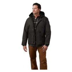 Men's Wolverine Guardian Cotton Work Jacket -LaCrosse Store 2 650 wolverine guardian cotton work jacket onyx
