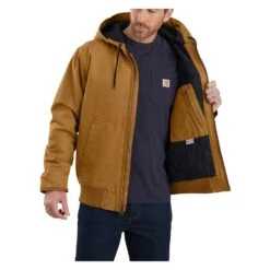 Men's Carhartt Washed Duck Insulated Active Jac -LaCrosse Store 3 1001 carhartt washed duck insulated active jac carhartt brown