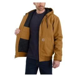 Men's Carhartt Washed Duck Insulated Active Jac -LaCrosse Store 4 1001 carhartt washed duck insulated active jac carhartt brown